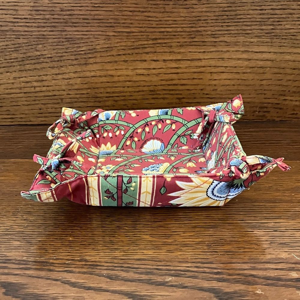 Vintage Cloth Covered Basket Box